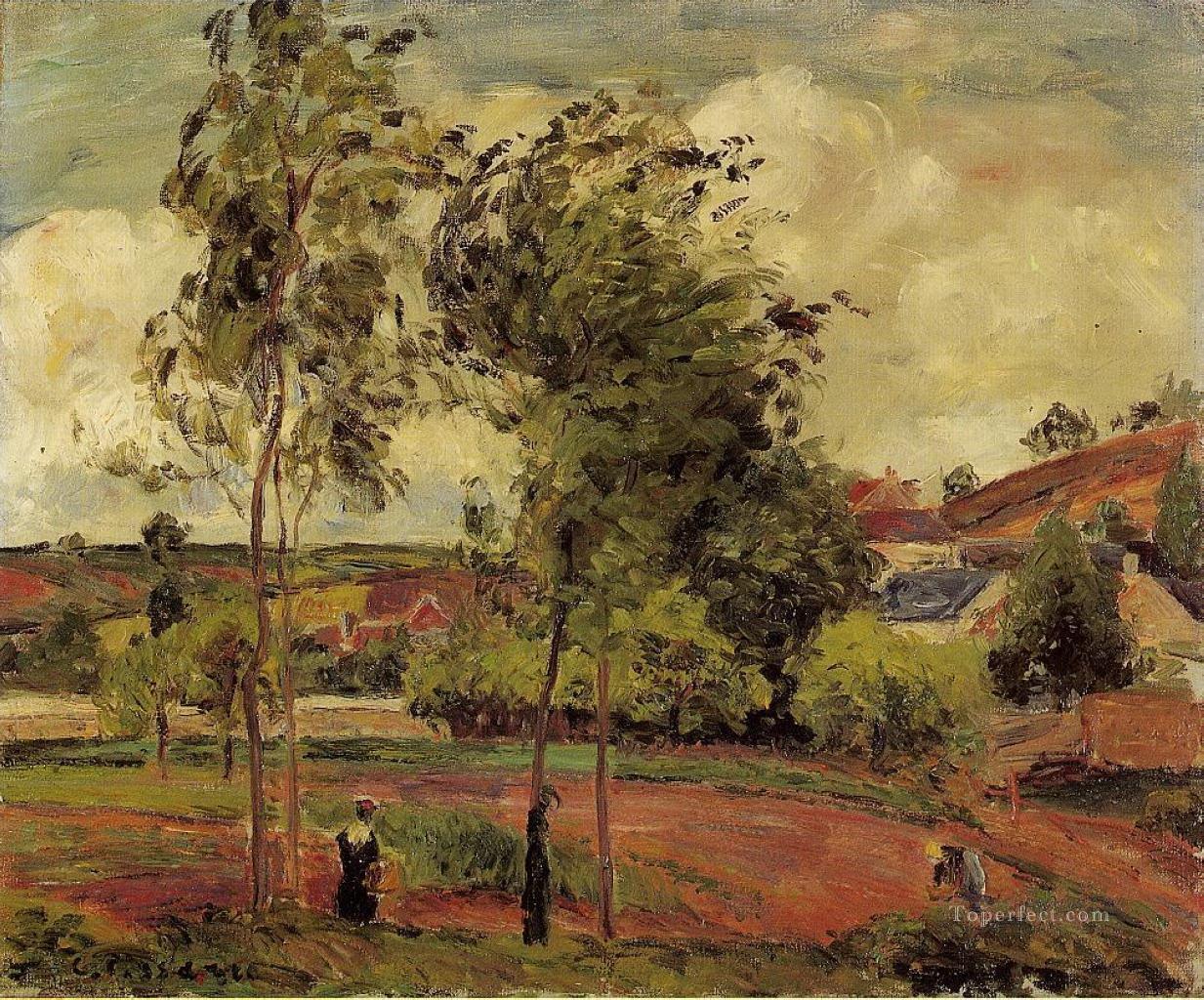 strong winds pontoise Camille Pissarro Oil Paintings